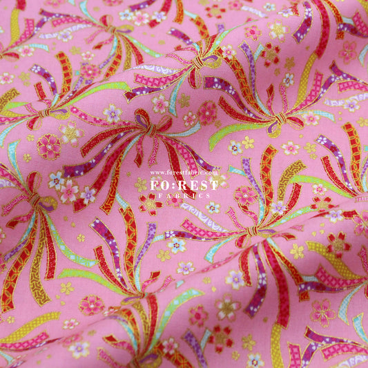 cotton - Decorative Noshi Sakura fabric Pink