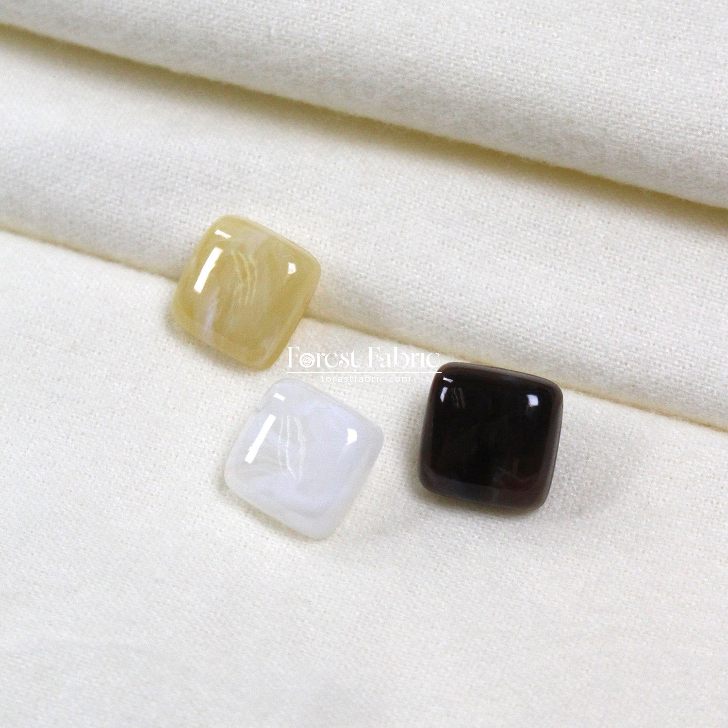 18mm Marbled Square Buttons - FO:REST Fabric 布恩堂Liberty fabrictana lawnjapanese fabricykk zipper