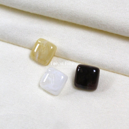 18mm Marbled Square Buttons - FO:REST Fabric 布恩堂Liberty fabrictana lawnjapanese fabricykk zipper