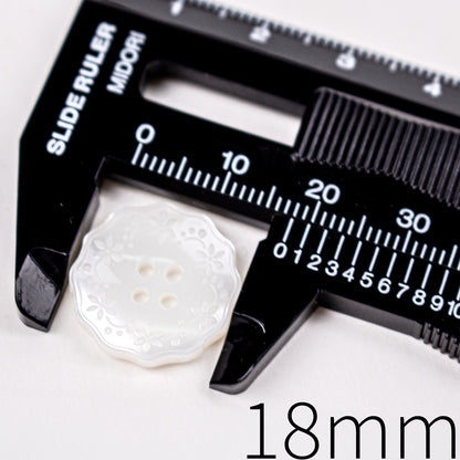 11.5 13 15 18 20mm Embossed Floral Buttons