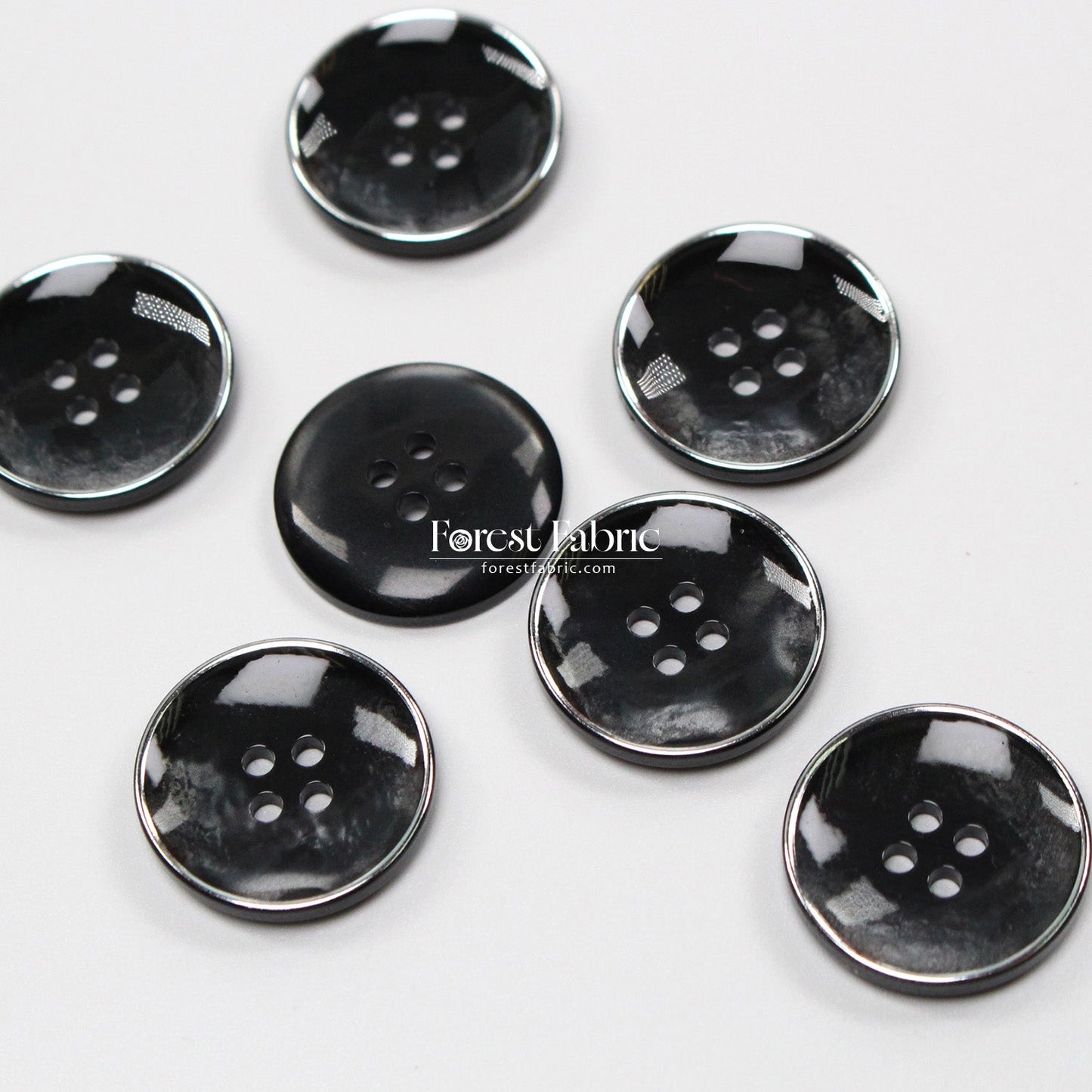 20mm Minimalist Silver Line Buttons - FO:REST Fabric 布恩堂Liberty fabrictana lawnjapanese fabricykk zipper