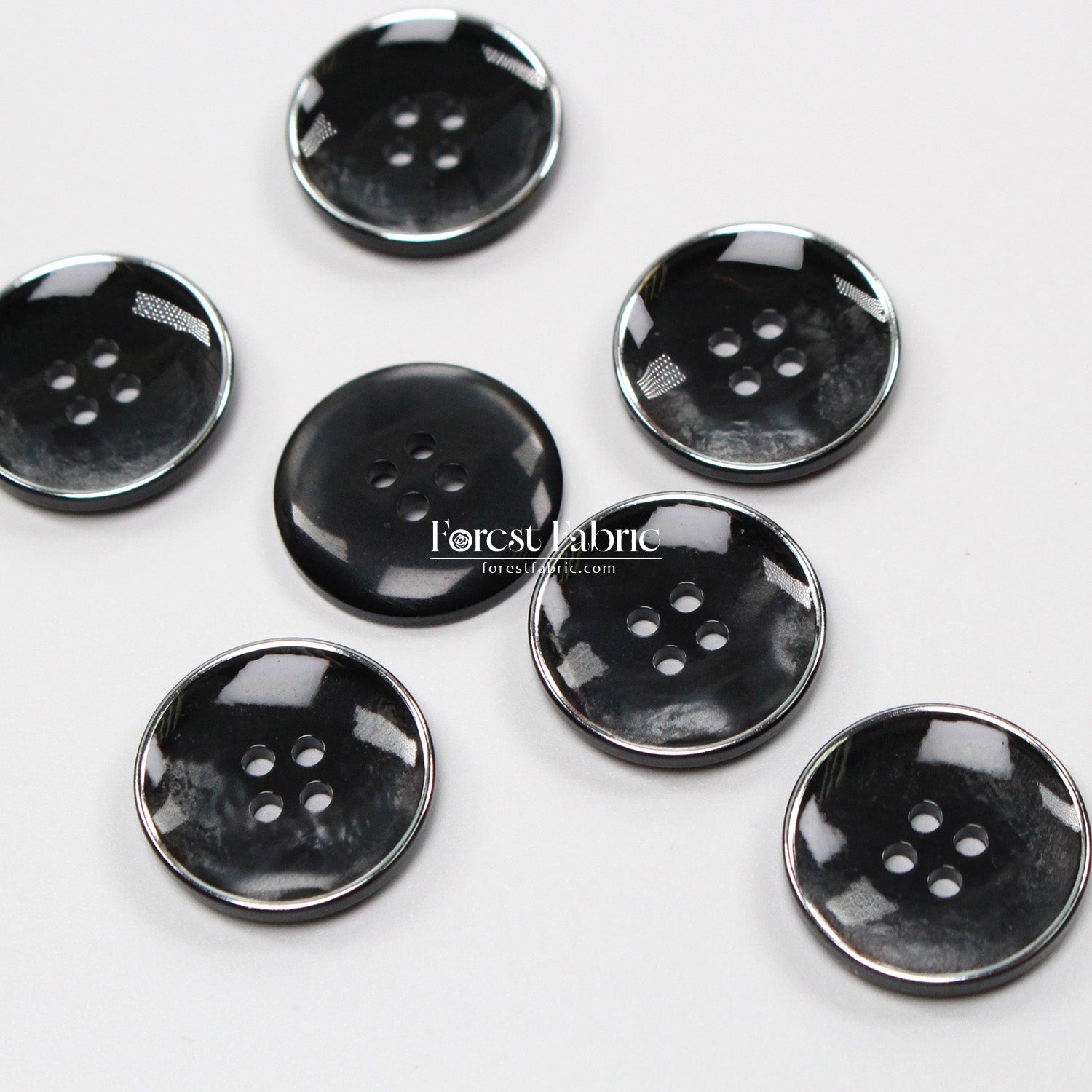20mm Minimalist Silver Line Buttons - FO:REST Fabric 布恩堂Liberty fabrictana lawnjapanese fabricykk zipper