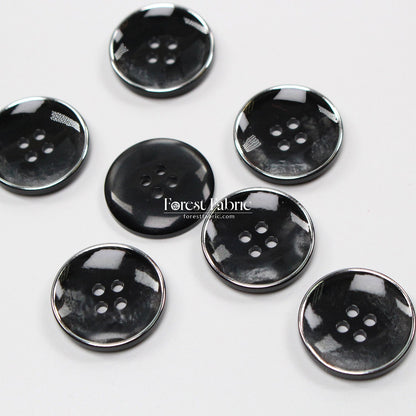 20mm Minimalist Silver Line Buttons - FO:REST Fabric 布恩堂Liberty fabrictana lawnjapanese fabricykk zipper