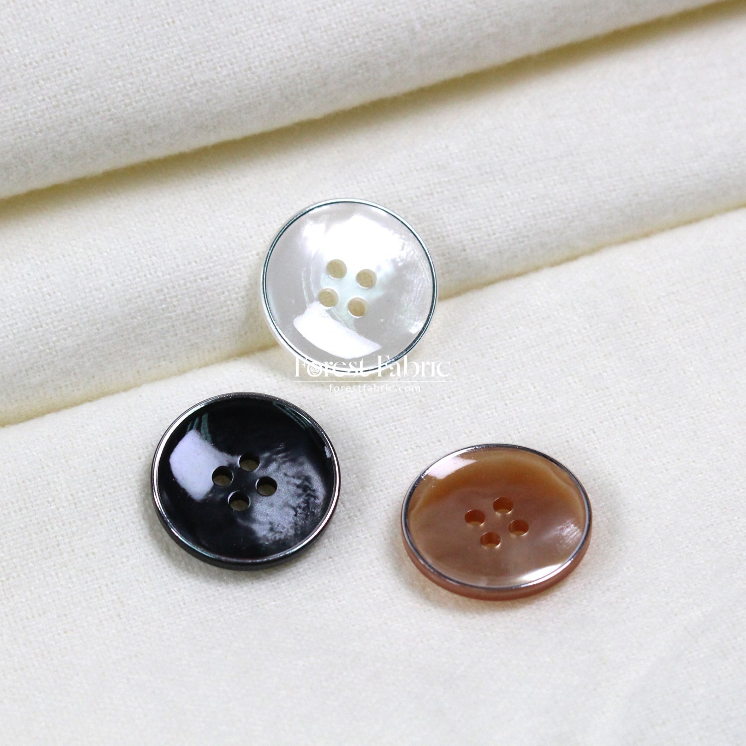 20mm Minimalist Silver Line Buttons - FO:REST Fabric 布恩堂Liberty fabrictana lawnjapanese fabricykk zipper