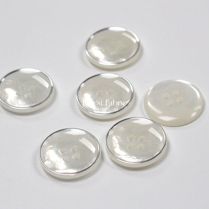 20mm Minimalist Silver Line Buttons - FO:REST Fabric 布恩堂Liberty fabrictana lawnjapanese fabricykk zipper
