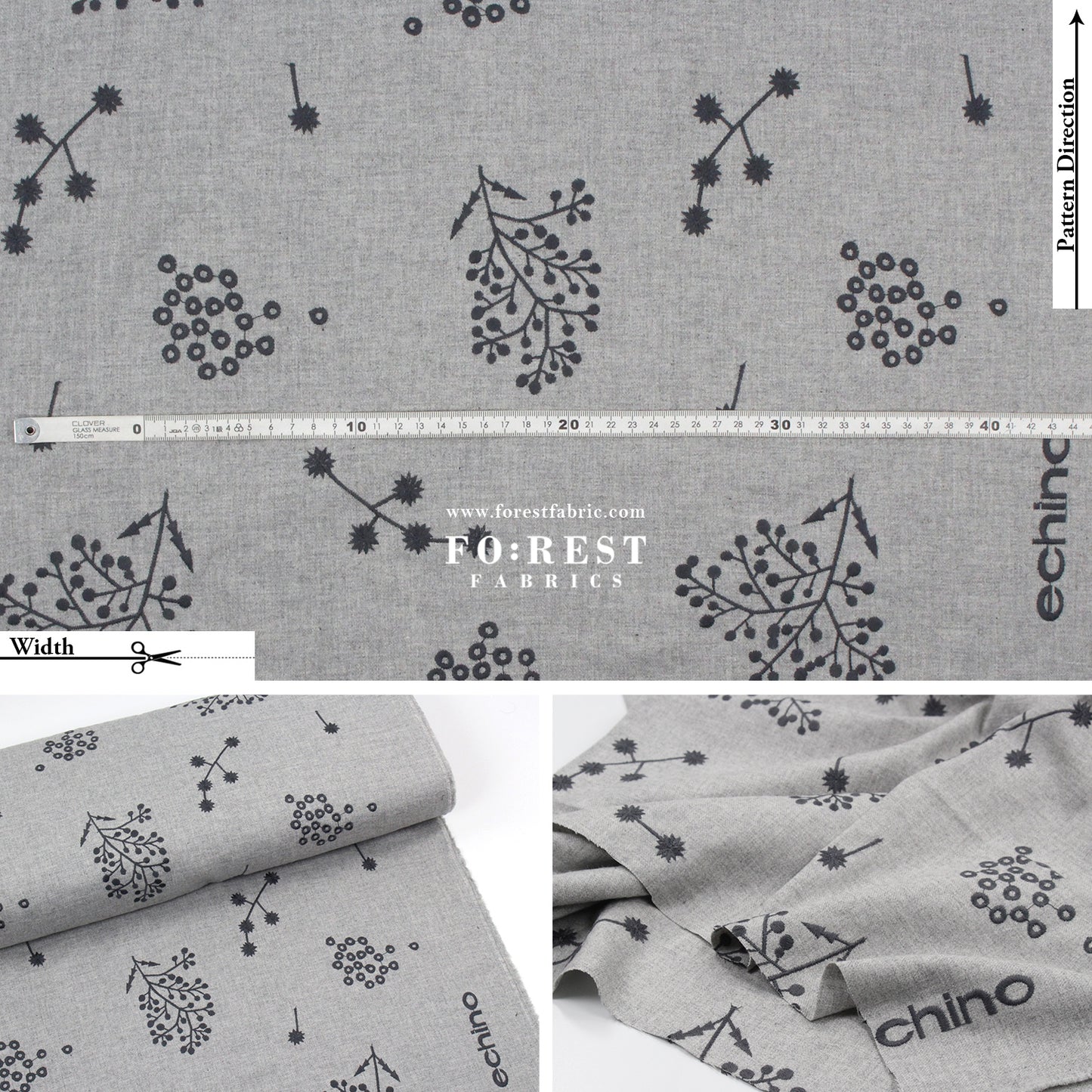 Brushed Viyella cotton - Botanical fabric A