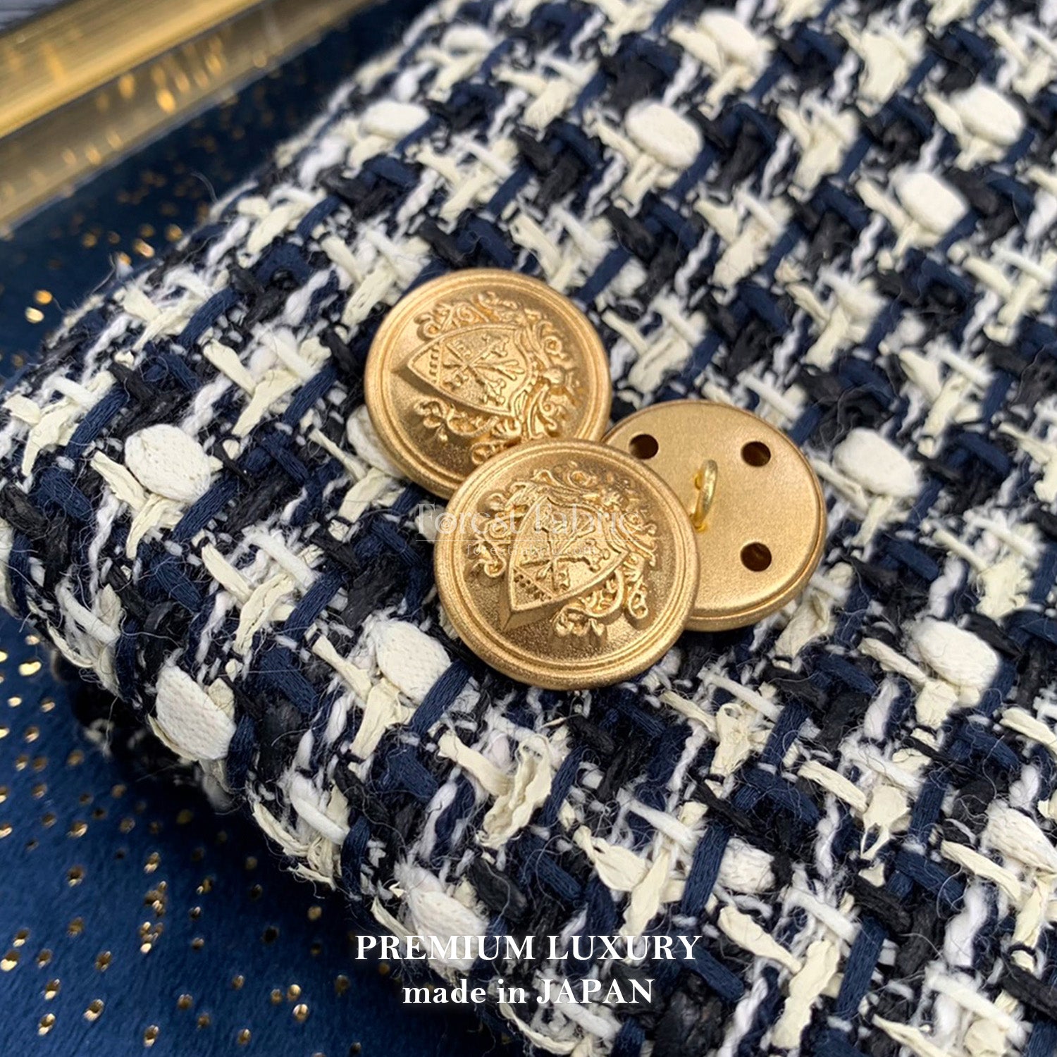 21mm Royal Emblem Metal Buttons - FO:REST Fabric 布恩堂Liberty fabrictana lawnjapanese fabricykk zipper