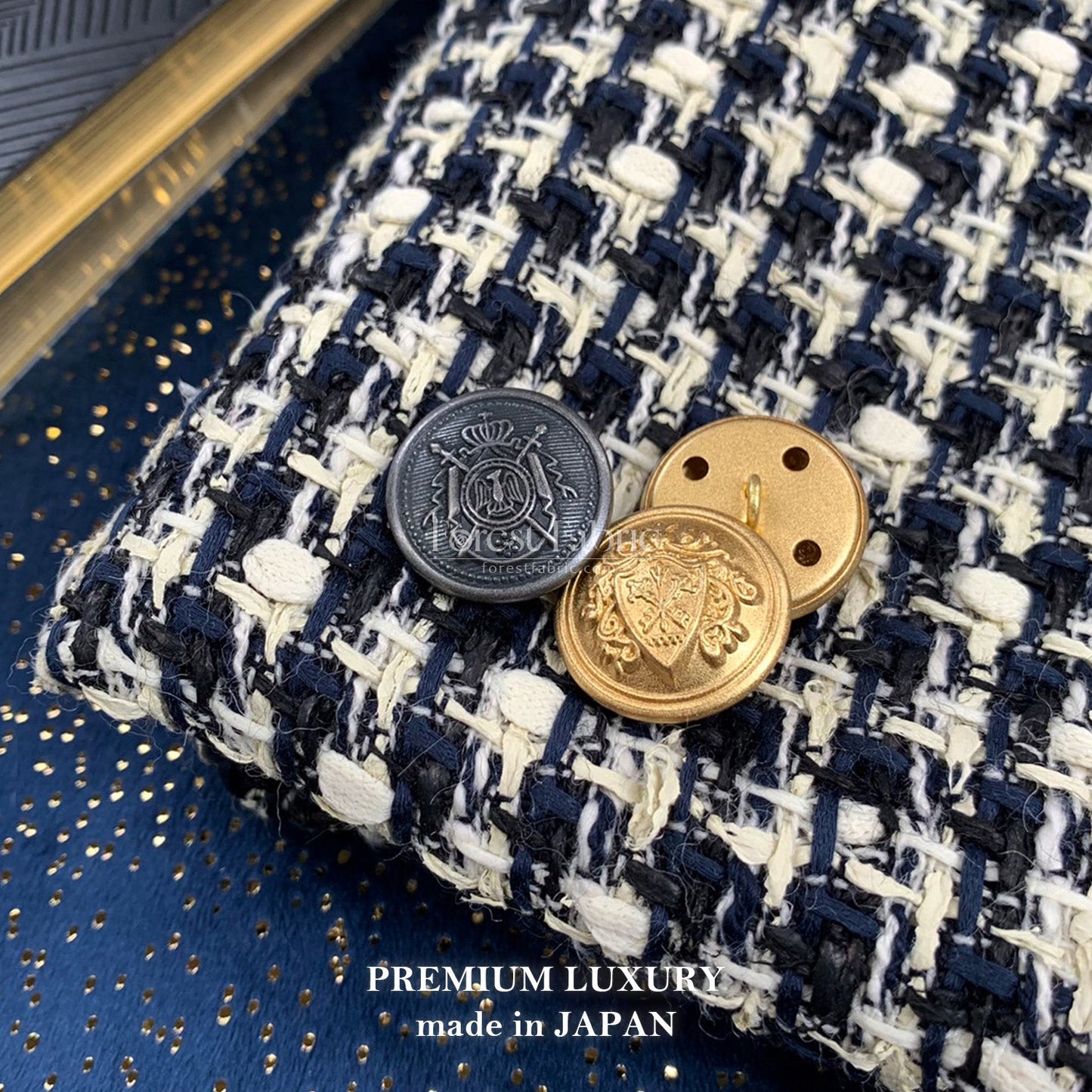 21mm Royal Emblem Metal Buttons - FO:REST Fabric 布恩堂Liberty fabrictana lawnjapanese fabricykk zipper