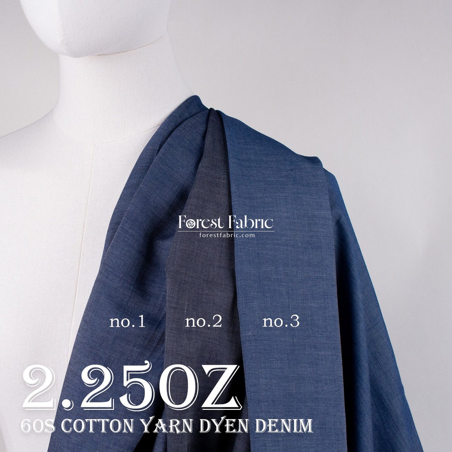2.25oz Denim fabric 牛仔布 - FO:REST Fabric 布恩堂Liberty fabrictana lawnjapanese fabricykk zipper