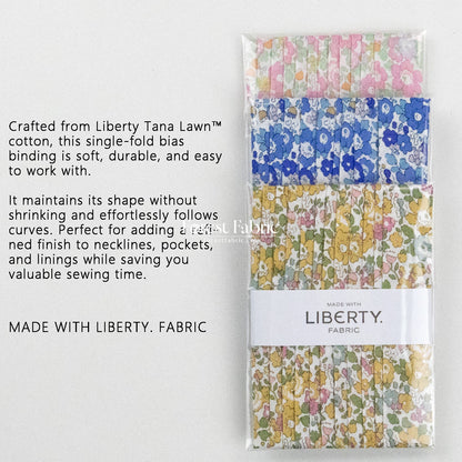 22mm Liberty Tana Lawn Single Fold Bias Binding Tape - Betsy Ann - FO:REST Fabric 布恩堂Liberty fabrictana lawnjapanese fabricykk zipper