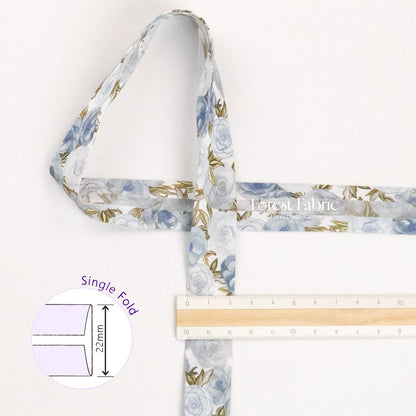 22mm Liberty Tana Lawn Single Fold Bias Binding Tape - Coven - FO:REST Fabric 布恩堂Liberty fabrictana lawnjapanese fabricykk zipper