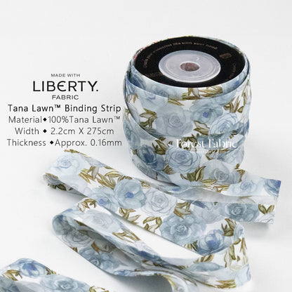 22mm Liberty Tana Lawn Single Fold Bias Binding Tape - Coven - FO:REST Fabric 布恩堂Liberty fabrictana lawnjapanese fabricykk zipper