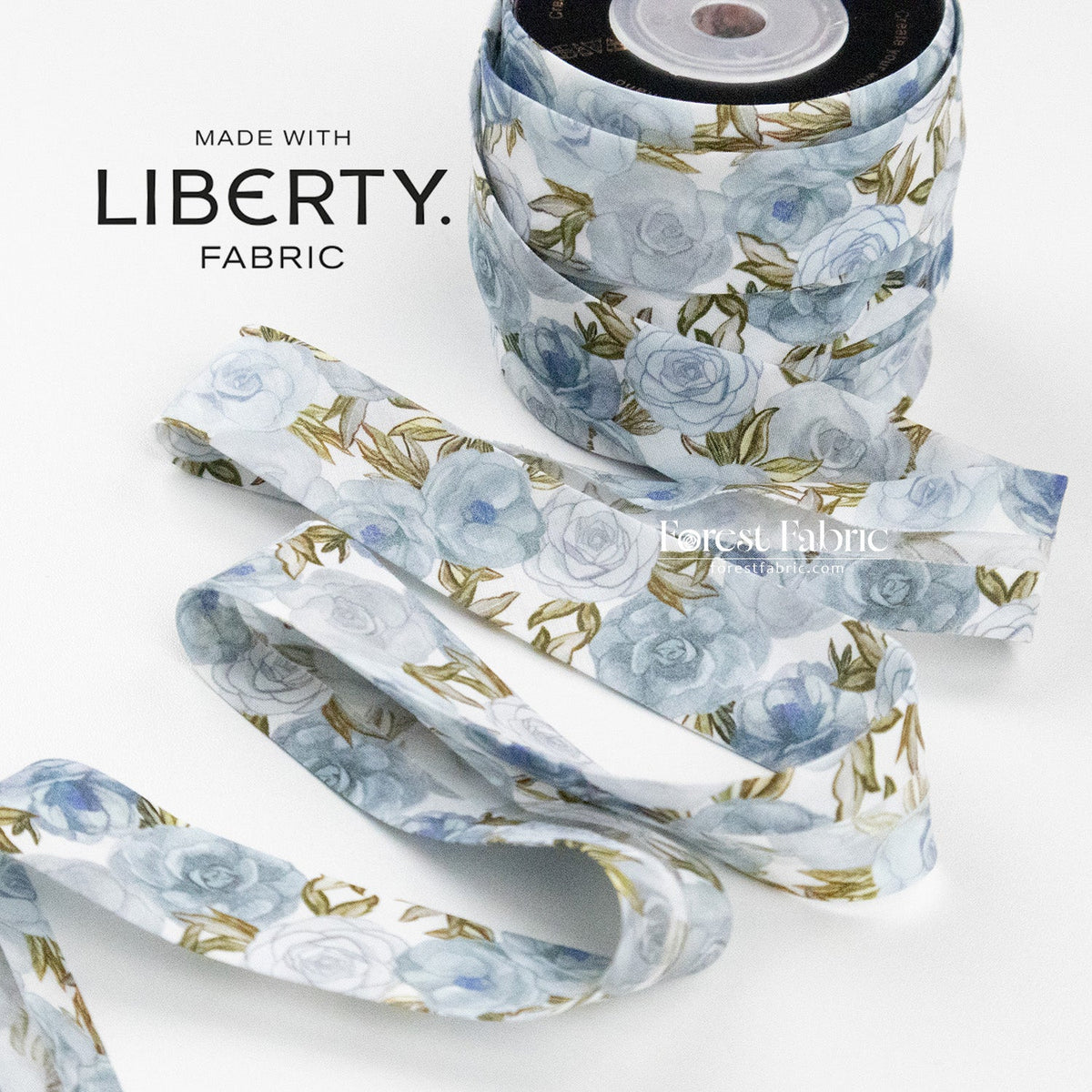 22mm Liberty Tana Lawn Single Fold Bias Binding Tape - Coven - FO:REST Fabric 布恩堂Liberty fabrictana lawnjapanese fabricykk zipper