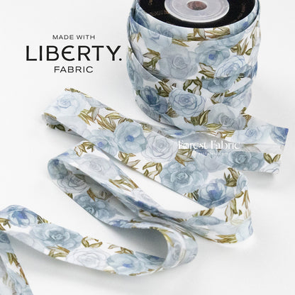 22mm Liberty Tana Lawn Single Fold Bias Binding Tape - Coven - FO:REST Fabric 布恩堂Liberty fabrictana lawnjapanese fabricykk zipper