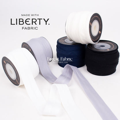 22mm Liberty Tana Lawn Single Fold Bias Binding Tape - solid - FO:REST Fabric 布恩堂Liberty fabrictana lawnjapanese fabricykk zipper