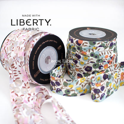 22mm Liberty Tana Lawn Single Fold Bias Binding Tape - FO:REST Fabric 布恩堂Liberty fabrictana lawnjapanese fabricykk zipper