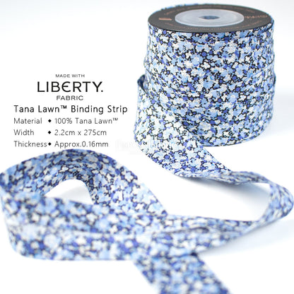 22mm Liberty Tana Lawn Single Fold Bias Binding Tape - FO:REST Fabric 布恩堂Liberty fabrictana lawnjapanese fabricykk zipper