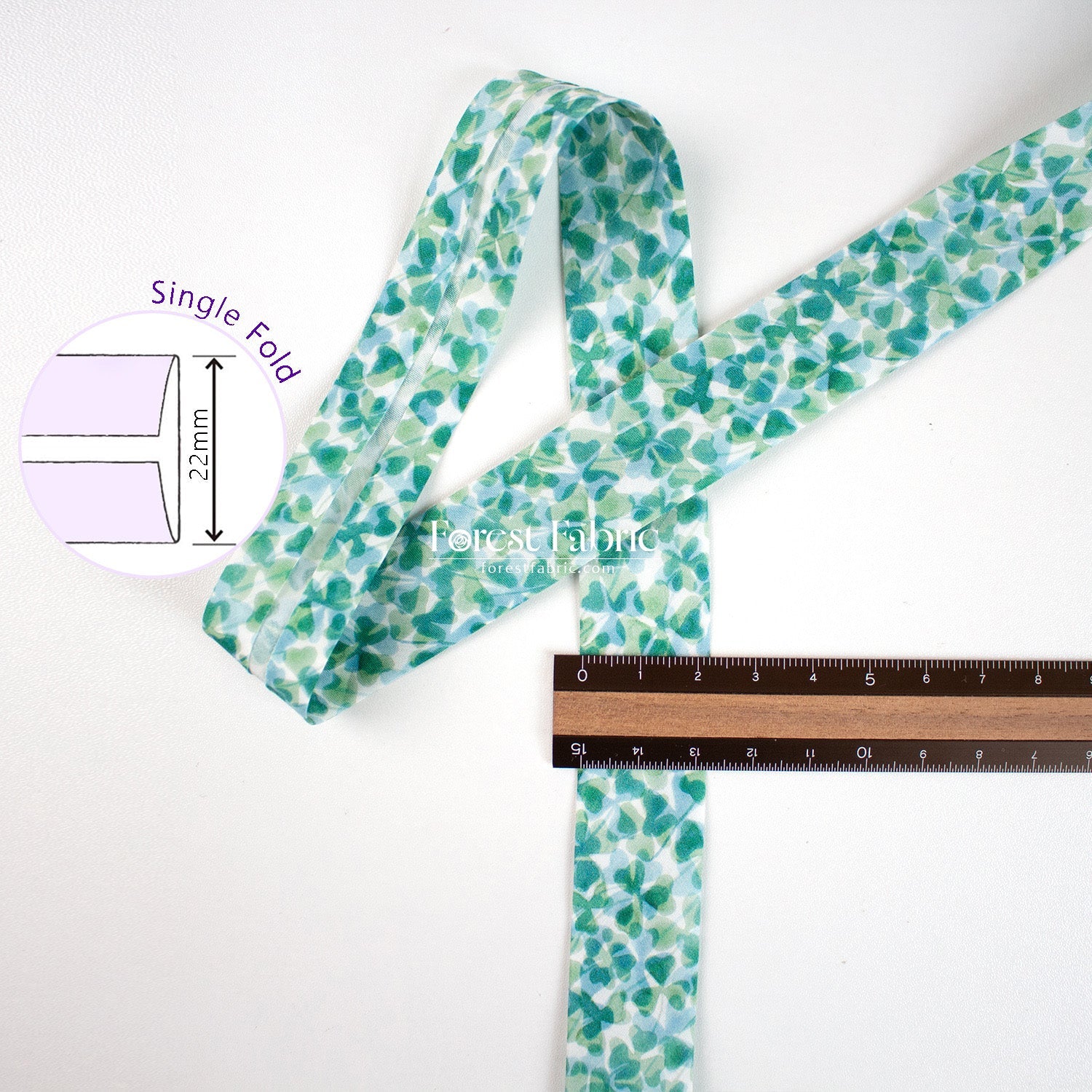 22mm Liberty Tana Lawn Single Fold Bias Binding Tape - FO:REST Fabric 布恩堂Liberty fabrictana lawnjapanese fabricykk zipper