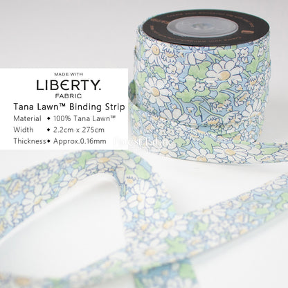22mm Liberty Tana Lawn Single Fold Bias Binding Tape - FO:REST Fabric 布恩堂Liberty fabrictana lawnjapanese fabricykk zipper