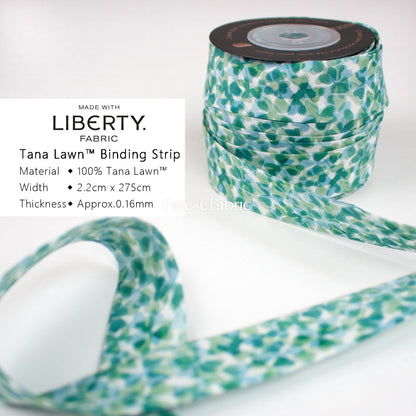 22mm Liberty Tana Lawn Single Fold Bias Binding Tape - FO:REST Fabric 布恩堂Liberty fabrictana lawnjapanese fabricykk zipper