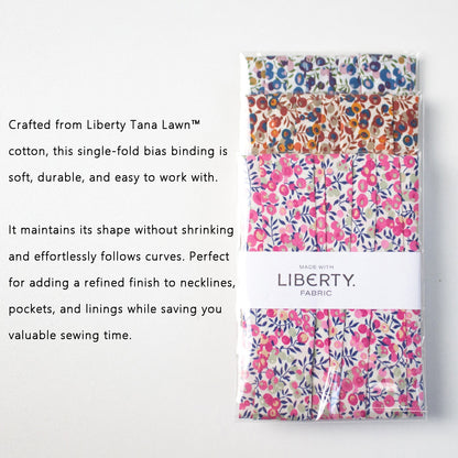22mm Liberty Tana Lawn Single Fold Bias Binding Tape - FO:REST Fabric 布恩堂Liberty fabrictana lawnjapanese fabricykk zipper