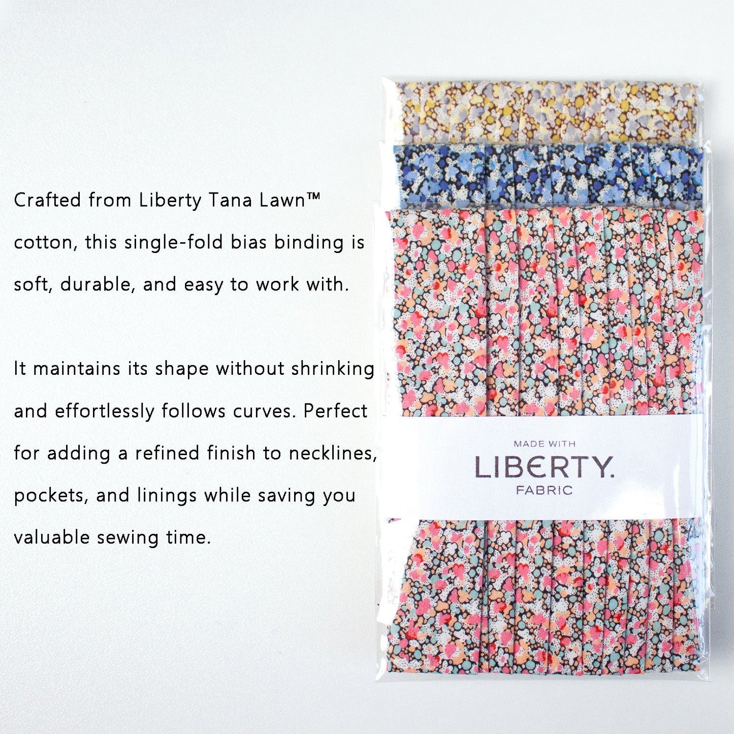 22mm Liberty Tana Lawn Single Fold Bias Binding Tape - FO:REST Fabric 布恩堂Liberty fabrictana lawnjapanese fabricykk zipper