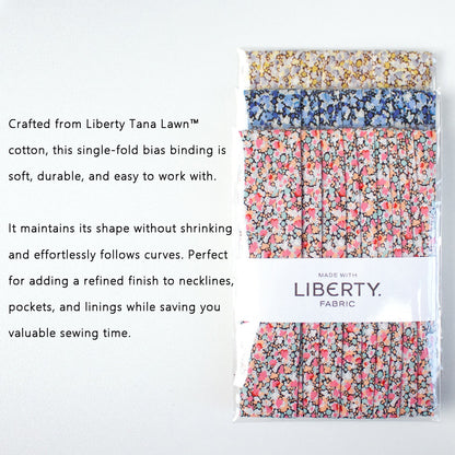 22mm Liberty Tana Lawn Single Fold Bias Binding Tape - FO:REST Fabric 布恩堂Liberty fabrictana lawnjapanese fabricykk zipper