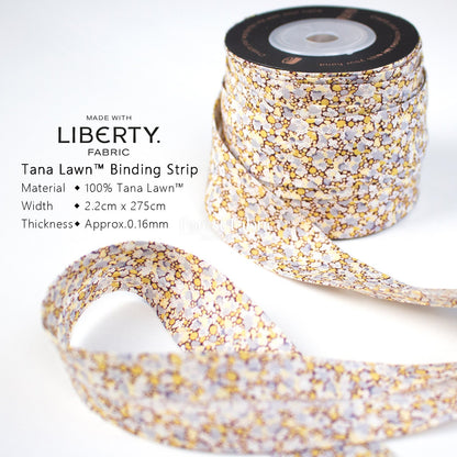 22mm Liberty Tana Lawn Single Fold Bias Binding Tape - FO:REST Fabric 布恩堂Liberty fabrictana lawnjapanese fabricykk zipper