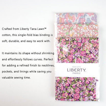 22mm Liberty Tana Lawn Single Fold Bias Binding Tape - FO:REST Fabric 布恩堂Liberty fabrictana lawnjapanese fabricykk zipper
