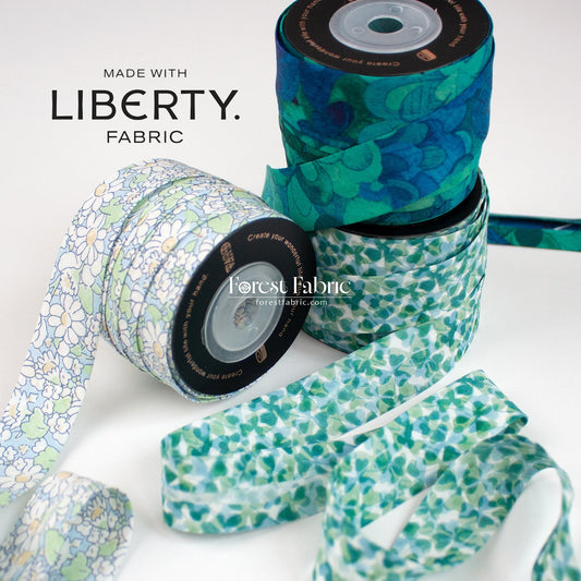 22mm Liberty Tana Lawn Single Fold Bias Binding Tape - FO:REST Fabric 布恩堂Liberty fabrictana lawnjapanese fabricykk zipper