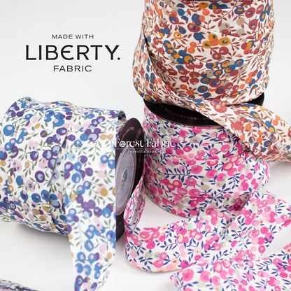 22mm Liberty Tana Lawn Single Fold Bias Binding Tape - FO:REST Fabric 布恩堂Liberty fabrictana lawnjapanese fabricykk zipper