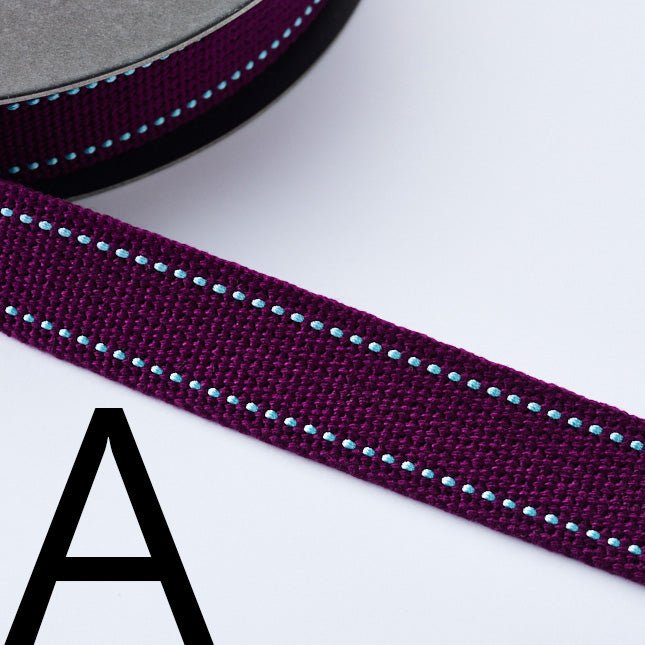 2.5cm Echino Polyester webbing - 50cm - FO:REST Fabric 布恩堂Liberty fabrictana lawnjapanese fabricykk zipper