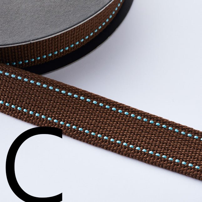 2.5cm Echino Polyester webbing - 50cm - FO:REST Fabric 布恩堂Liberty fabrictana lawnjapanese fabricykk zipper
