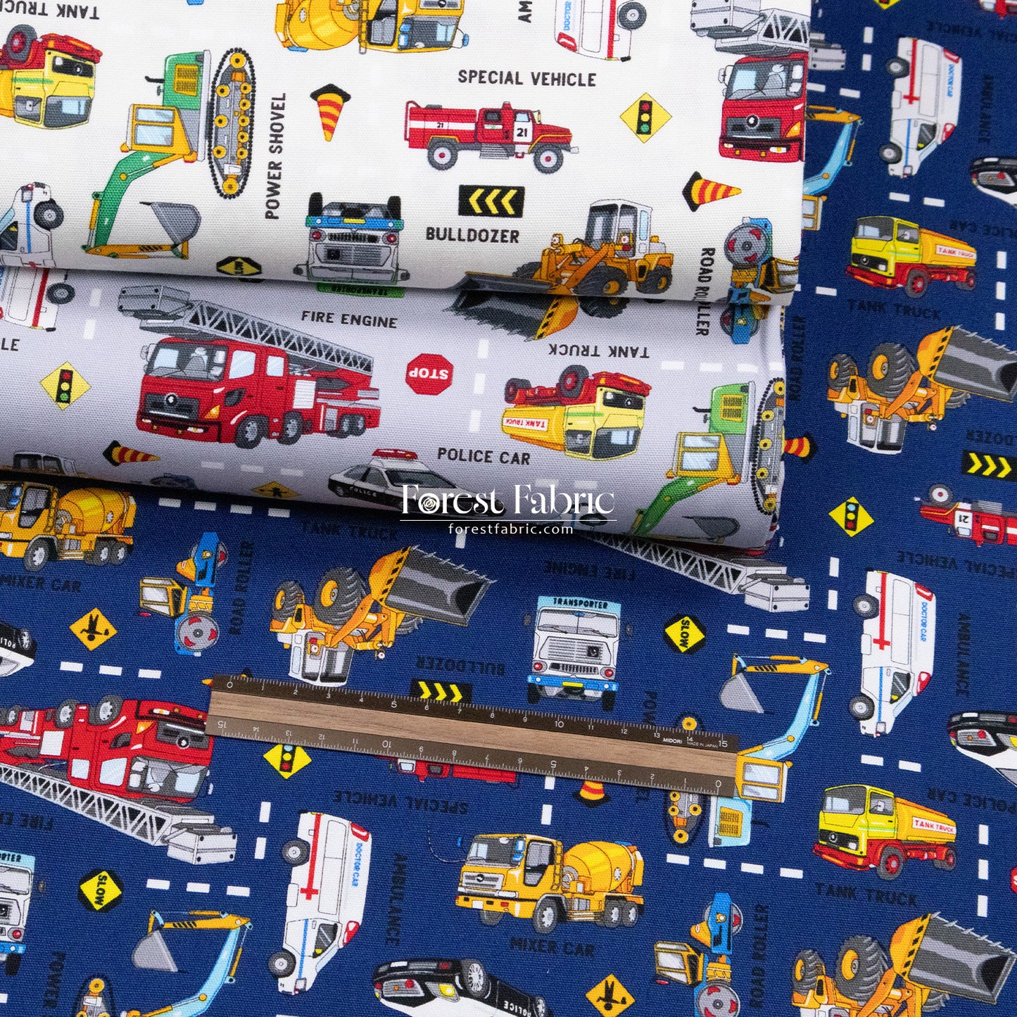 oxford - Rescue & Construction Vehicles fabric