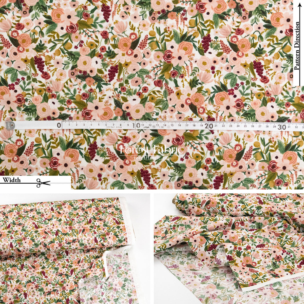 cotton - Garden Party Rose fabric