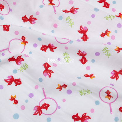 Double gauze - Goldfish scooping fabric