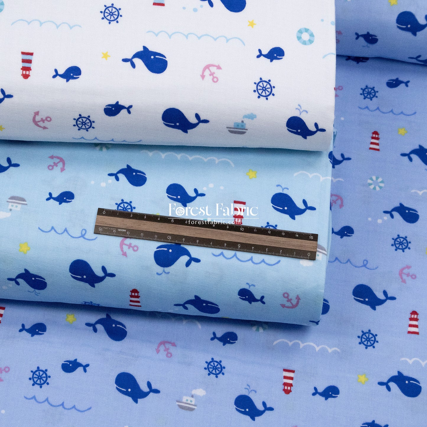 Double gauze - Whale Adventure  fabric