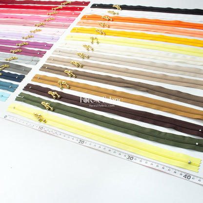 YKK 40cm Double-sided Zipper Golden