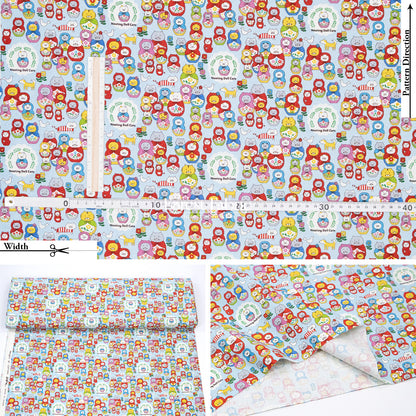 Canvas - The Nesting Doll Cats fabric