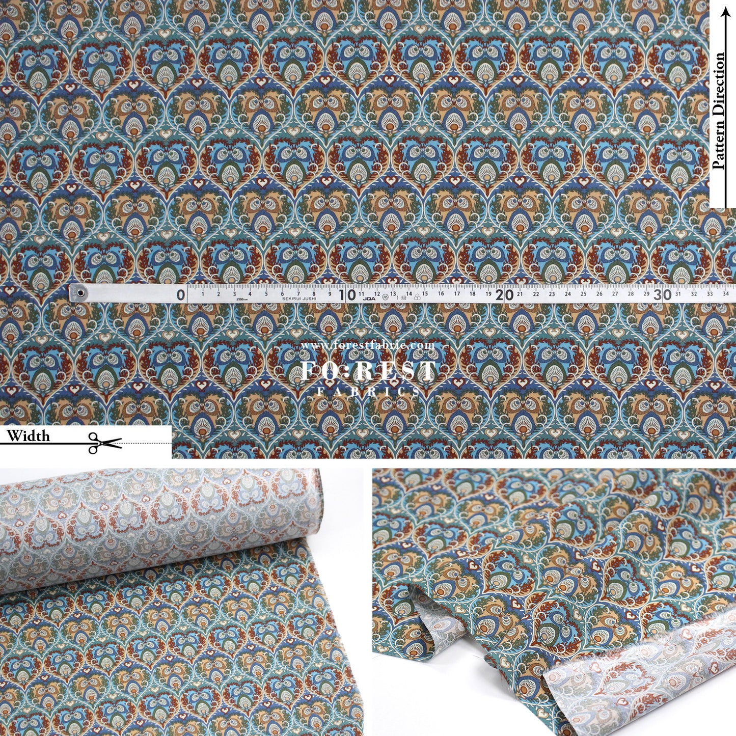 Liberty of London (Tana Lawn™ Cotton Fabric) - Plume Hearts