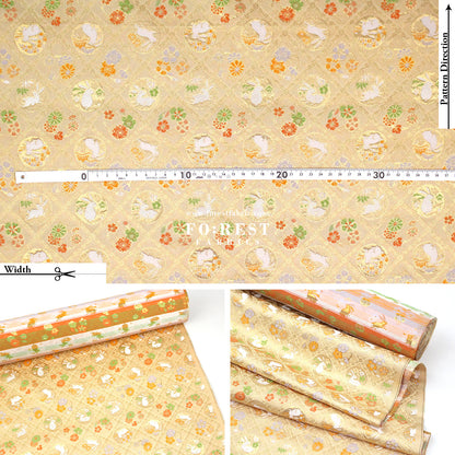 Gold Brocade - Rabbit dance fabric