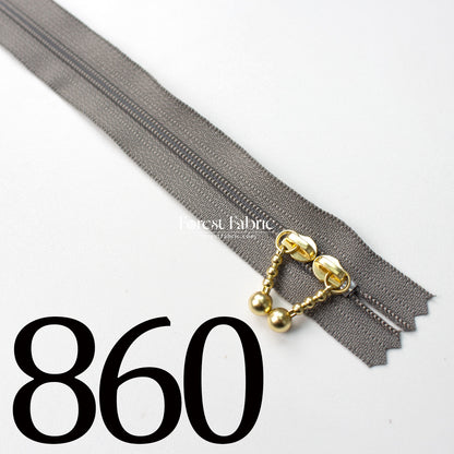 YKK 40cm Double-sided Zipper Golden