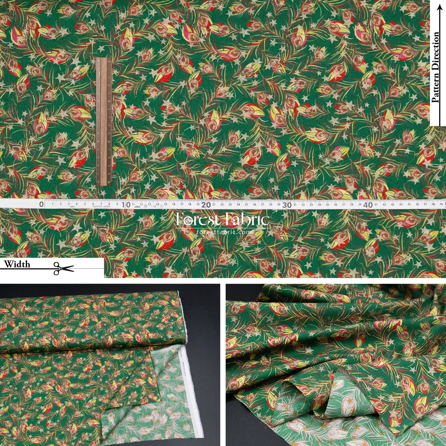 Liberty of London (Cotton Tana Lawn Fabric) - Festive Plume Star