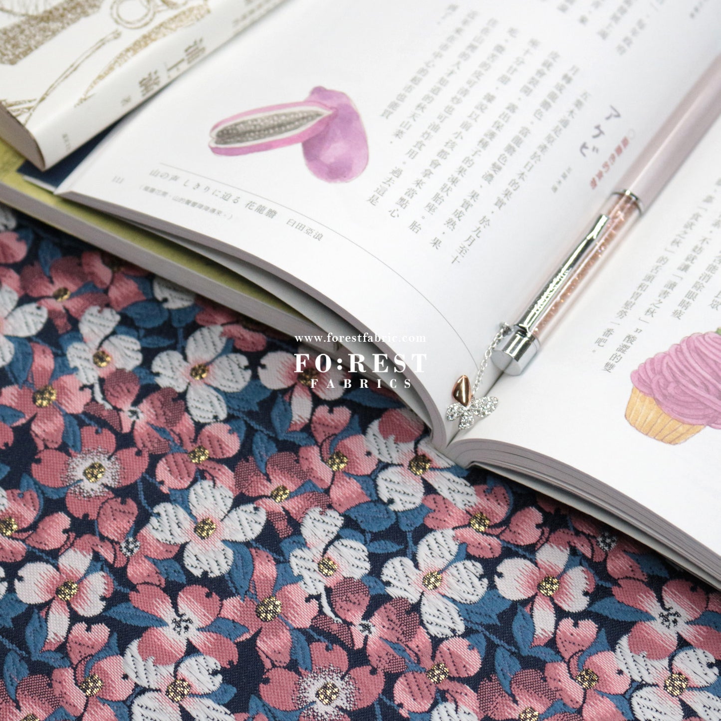 Gold Brocade - Full of Sakura fabric