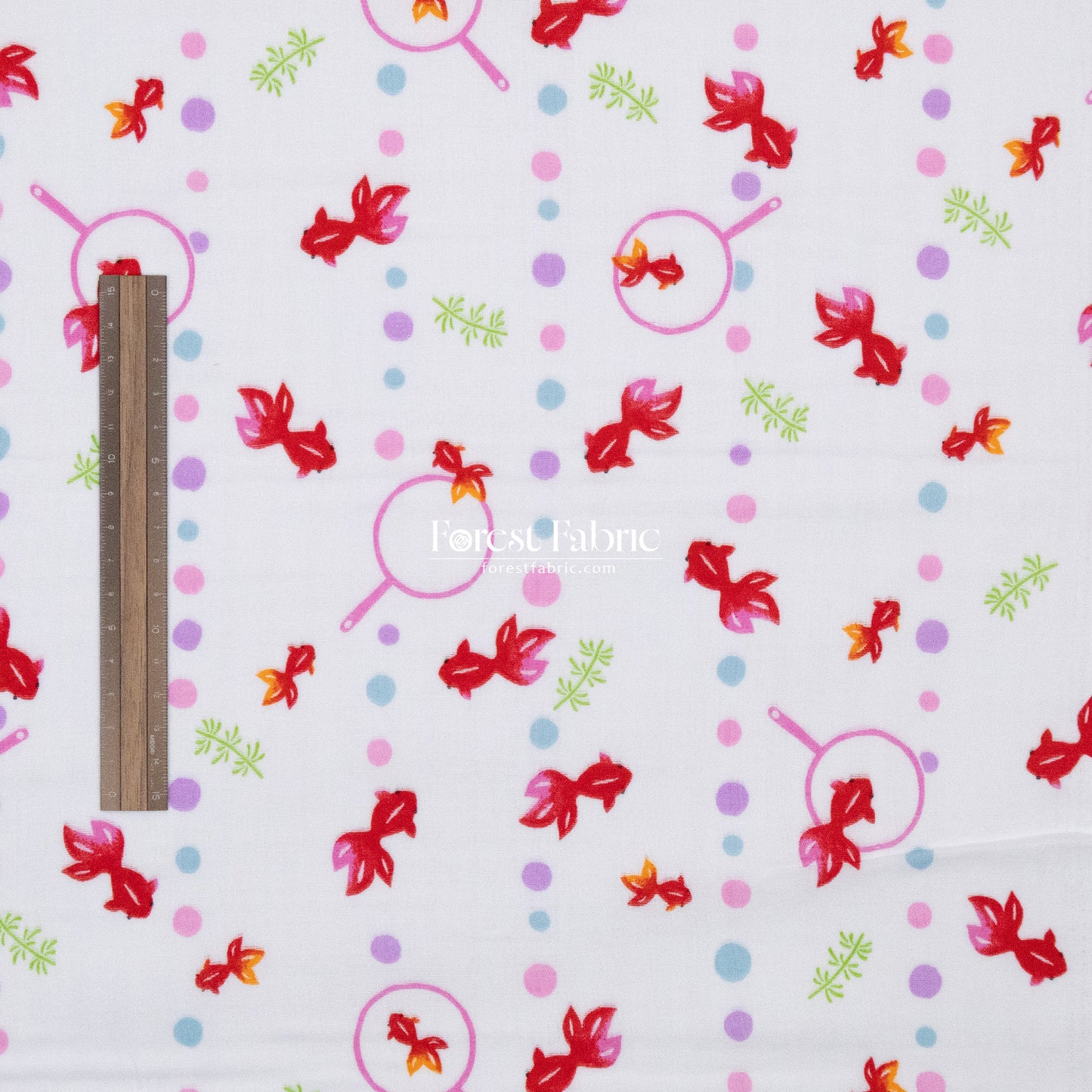 Double gauze - Goldfish scooping fabric