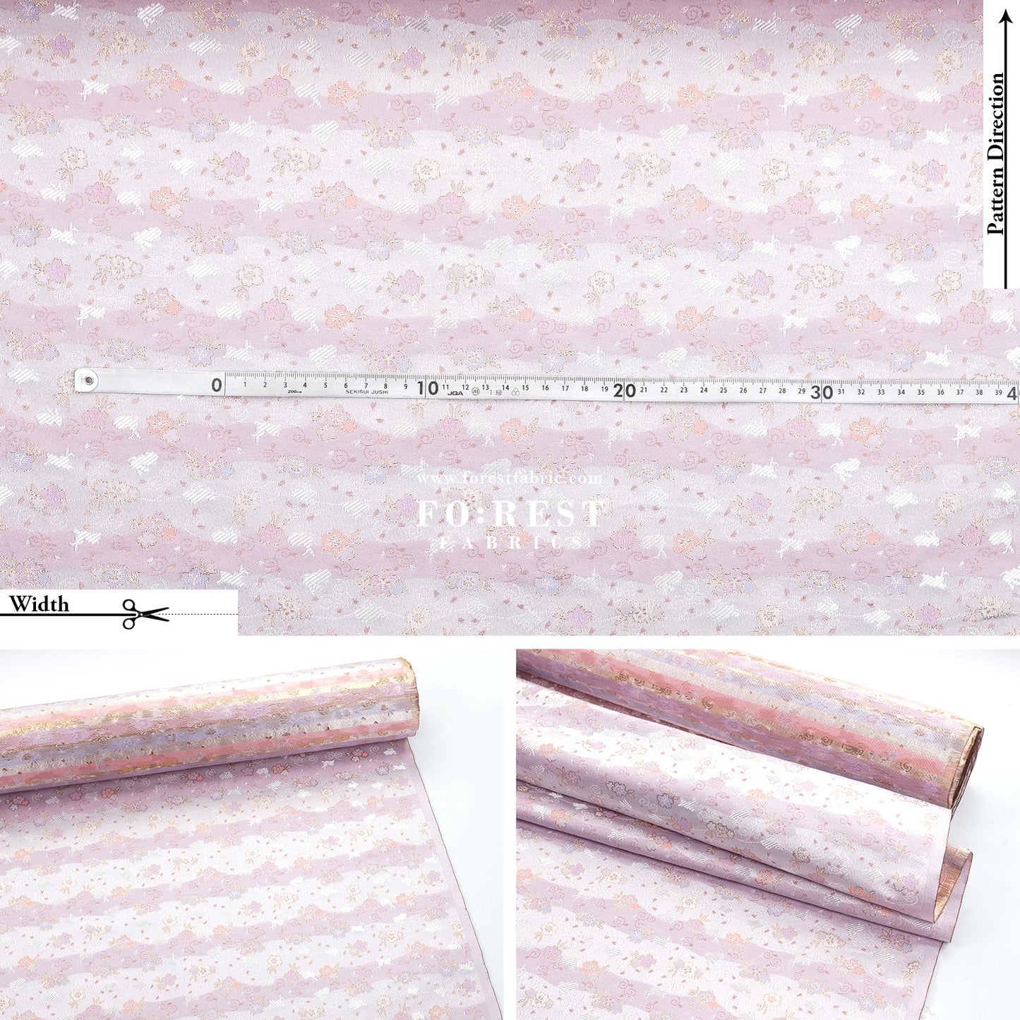Gold Brocade - Rabbit Cloud fabric Gold