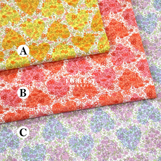 Liberty of London (Cotton Tana Lawn Fabric) - Chamomile Hearts