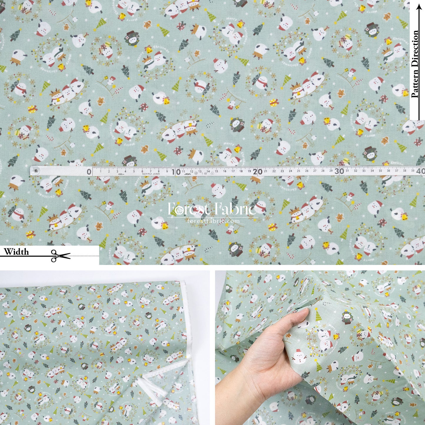 cotton -  Christmas Snowbird fabric