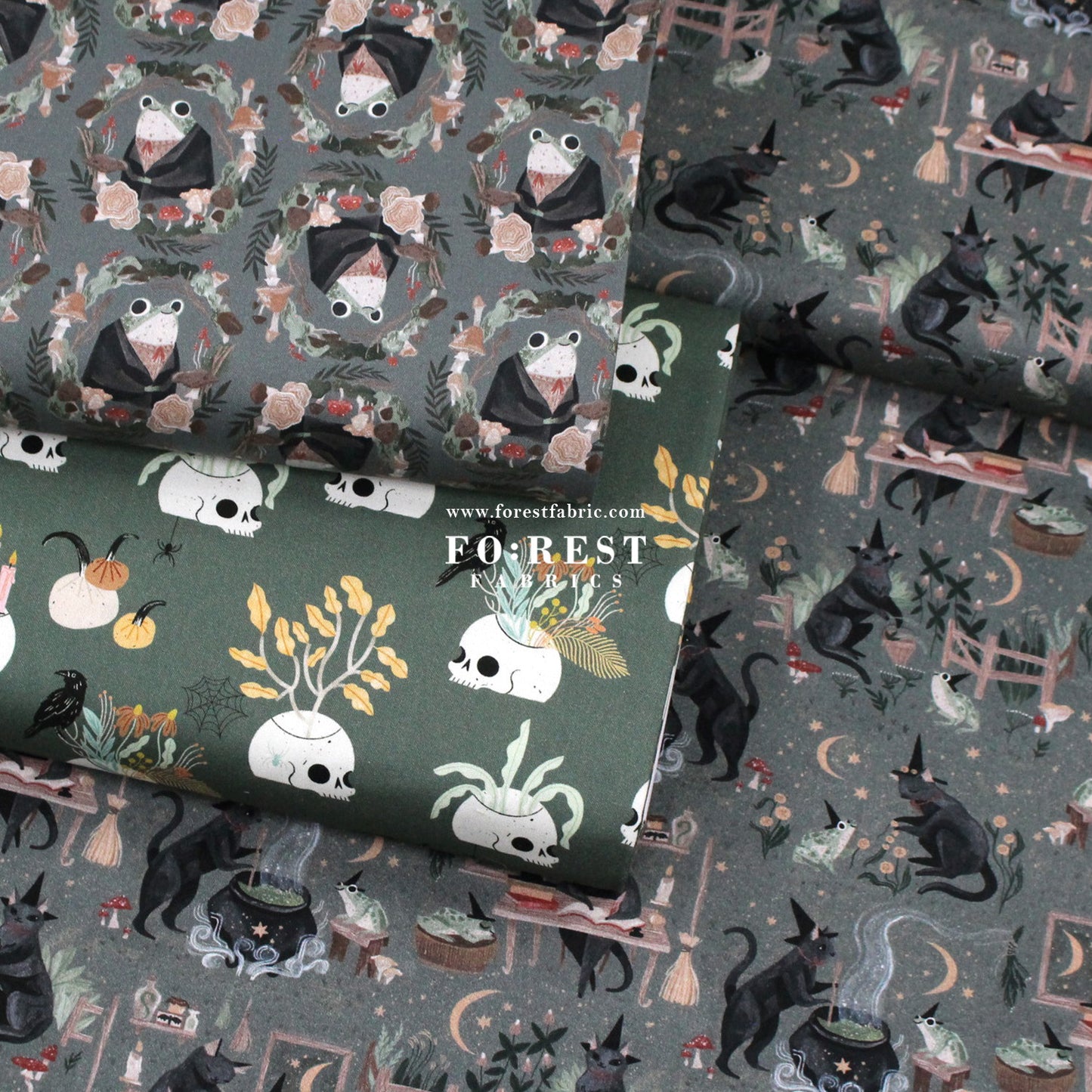 cotton - Goblincore Cats fabric
