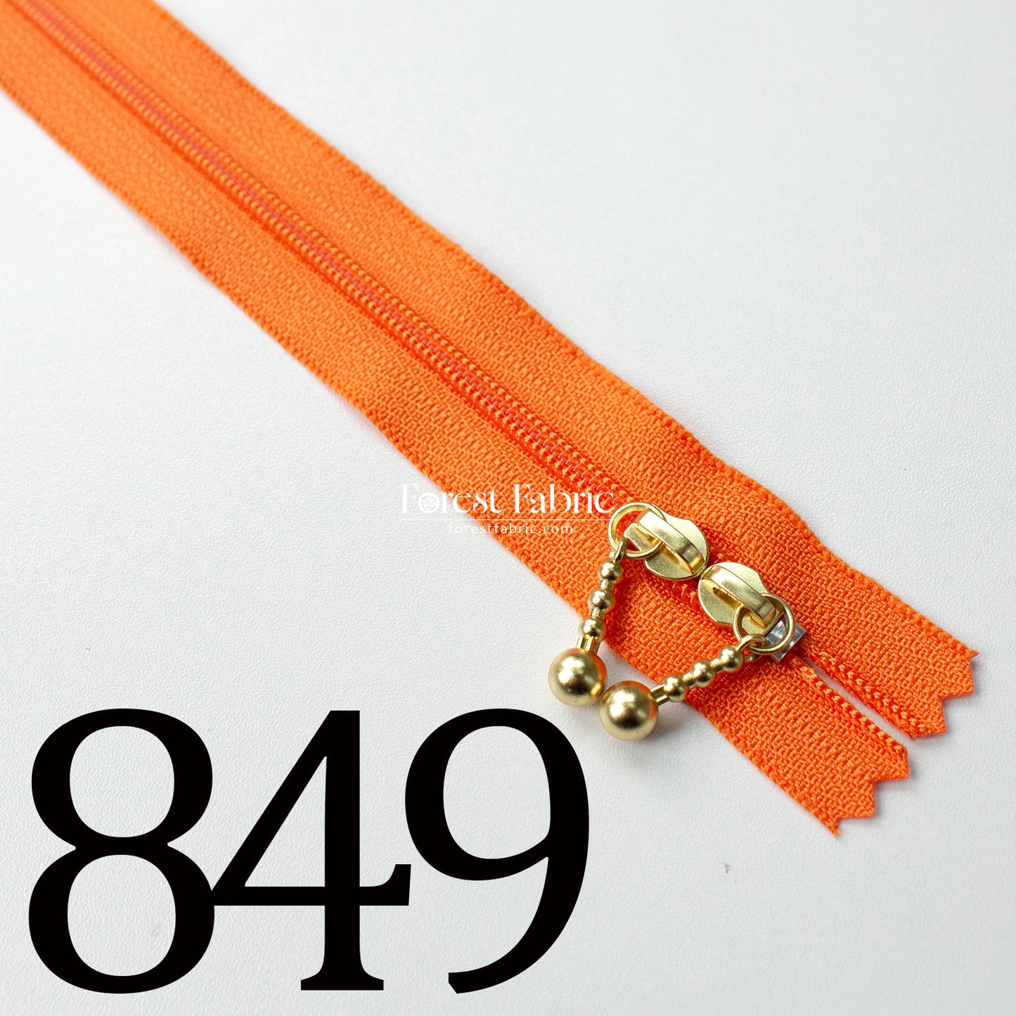 YKK 40cm Double-sided Zipper Golden